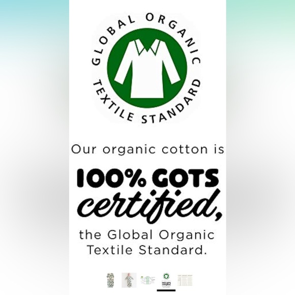 Parade organics sleeping kimono gown for babies 0-3 months in pattern - sprouts - Picture 2 of 6